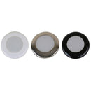 Scandvik A3C Downlight Kit - Warm White w/SS, White,  Black Trim Rings [41290P]