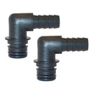 Jabsco 90 degree elbow port kit with 1/2 inch hose fittings