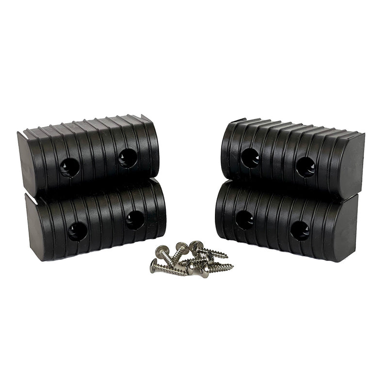 Caliber BunkWrap End Cap 2x4" Black Accessory Kit w/Stainless Steel Hardware *4-Pack [23051-BK]