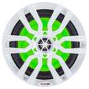 DS18 HYDRO 6.5" 2-Way Marine Speakers w/RGB LED Lights 300W - White [NXL-6]