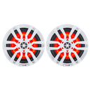 DS18 HYDRO 6.5" 2-Way Marine Speakers w/RGB LED Lights 300W - White [NXL-6]