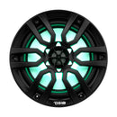 DS18 HYDRO 8" 2-Way Marine Speakers w/RGB LED Lights 375W - Matte Black [NXL-8BK]