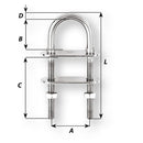 Wichard U-Bolt Pad Eye - 4mm Diameter - 5/32"  [6511W]