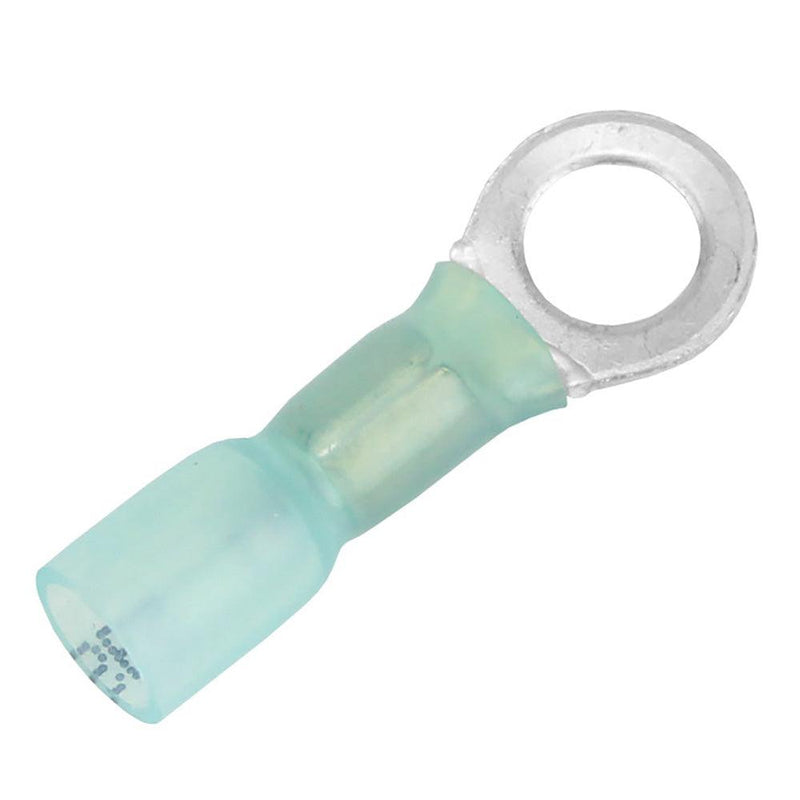 Pacer 16-14 AWG Heat Shrink Ring Terminal - 1/4" Stud Size - 100 Pack [TE14-14R-100] - Wholesaler Elite LLC