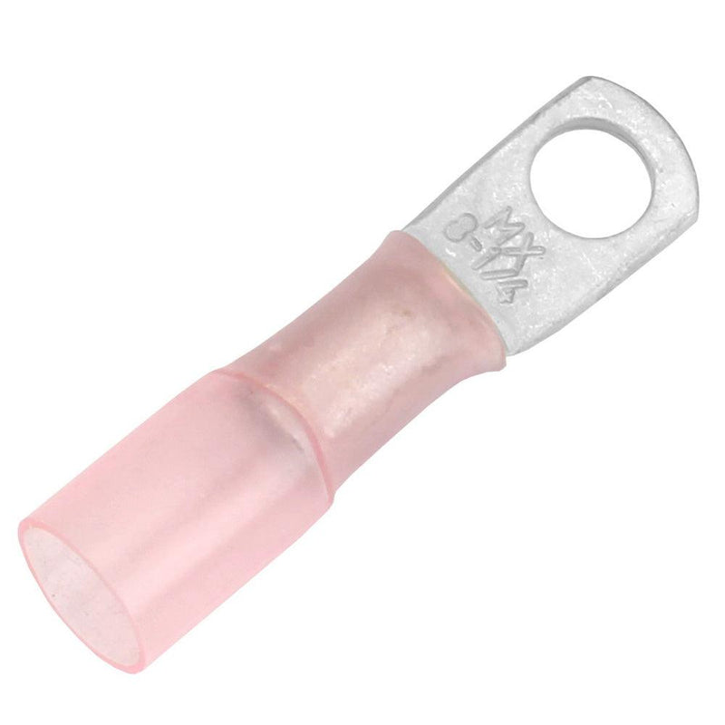 Pacer 8 AWG Heat Shrink Ring Terminal - 1/4" Stud Size - 25 Pack [TE8-14R-25] - Wholesaler Elite LLC