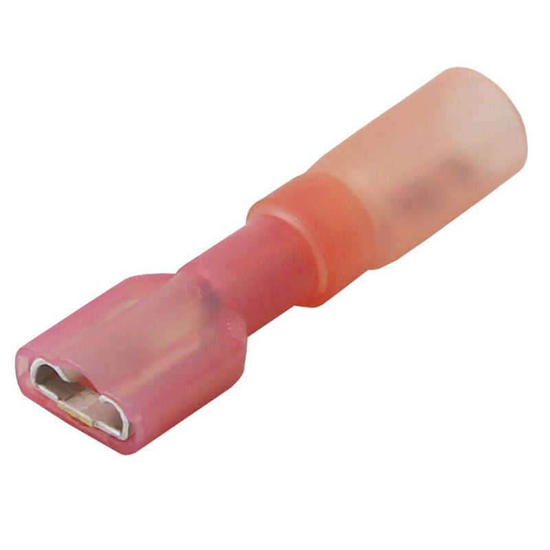Pacer 22-18 AWG Heat Shrink Female Disconnect - 100 Pack [TDE18-250FI-100] - Wholesaler Elite LLC