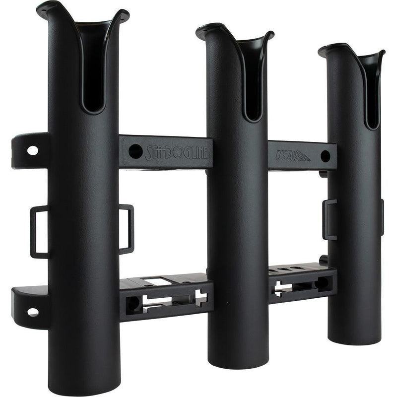 Sea-Dog Triple Threat Three Pole Rod Holder - Black [325033-1] - Wholesaler Elite LLC