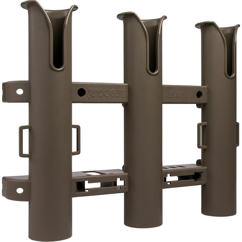 Sea-Dog Triple Threat Three Pole Rod Holder - Flat Dark Earth [325034-1] - Wholesaler Elite LLC