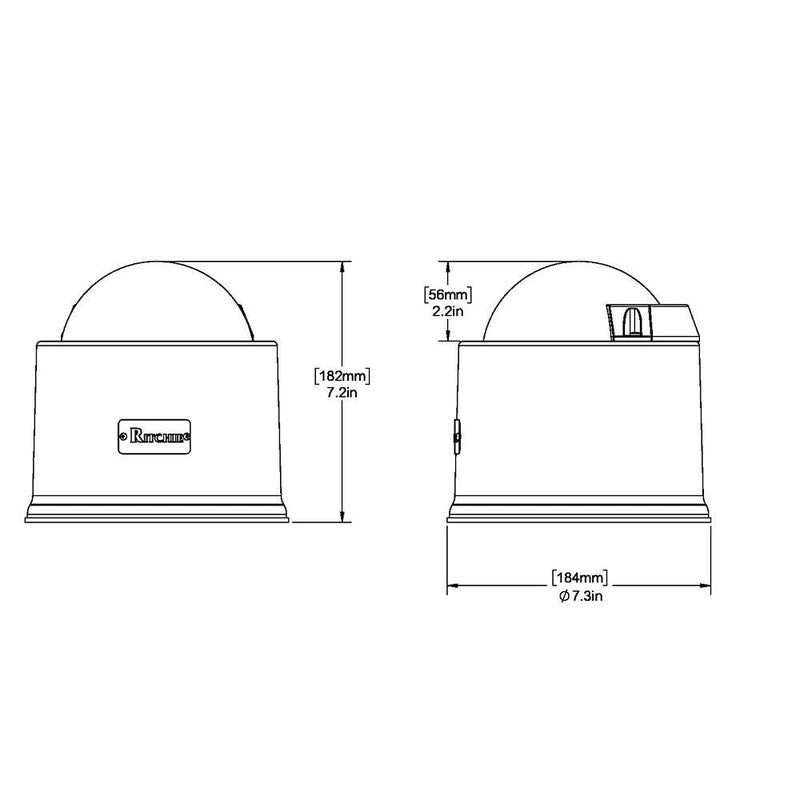 Ritchie SP-5-B GlobeMaster Compass - Pedestal Mount - Black - 5 Degree Card 12V [SP-5-B] - Wholesaler Elite LLC