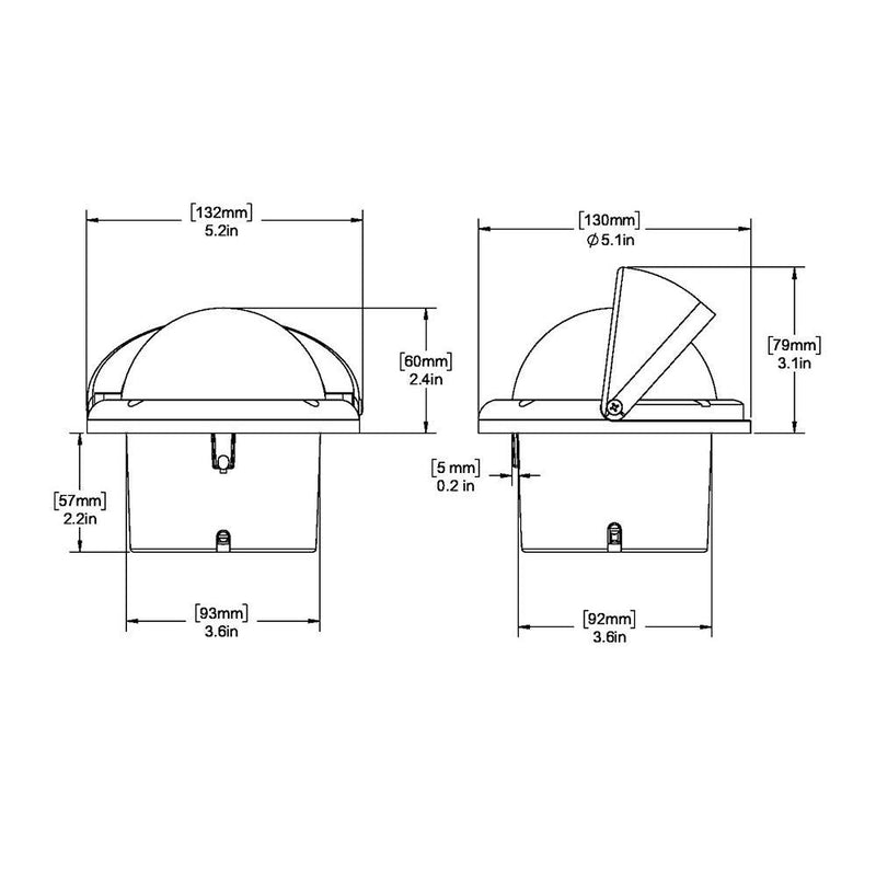 Ritchie HF-743 Helmsman Combidial Compass - Flush Mount - Black [HF-743] - Wholesaler Elite LLC