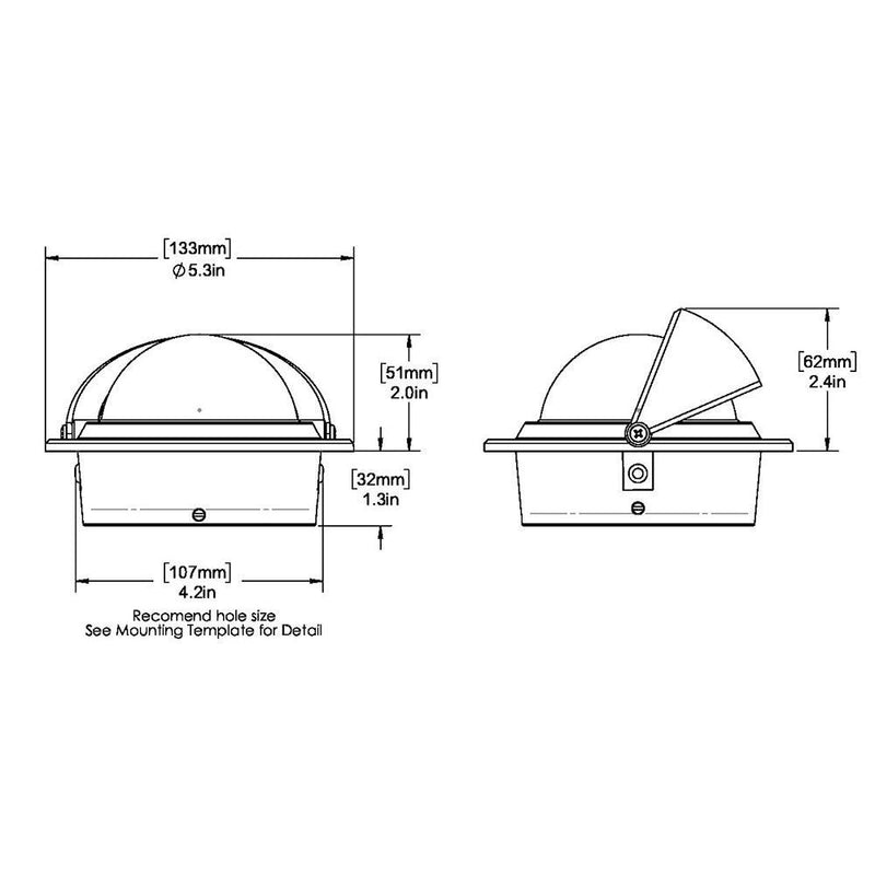 Ritchie F-83 Voyager Compass - Flush Mount - Black [F-83] - Wholesaler Elite LLC