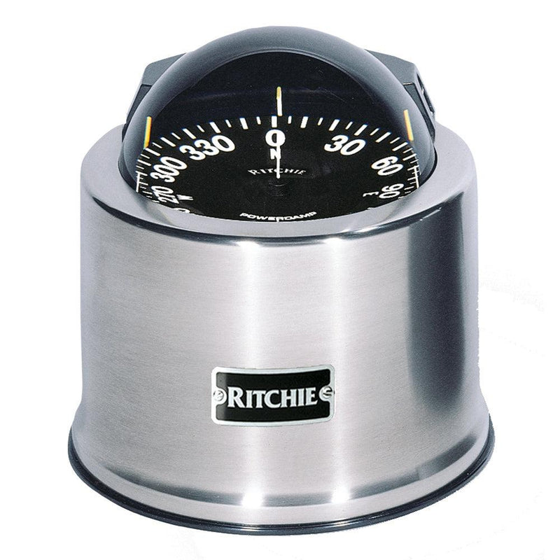 Ritchie SP-5-C GlobeMaster Compass - Pedestal Mount - Stainless Steel - 12V - 5 Degree Card [SP-5-C] - Wholesaler Elite LLC