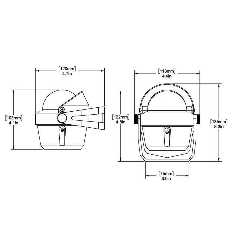 Ritchie B-51W Explorer Compass - Bracket Mount - White [B-51W] - Wholesaler Elite LLC
