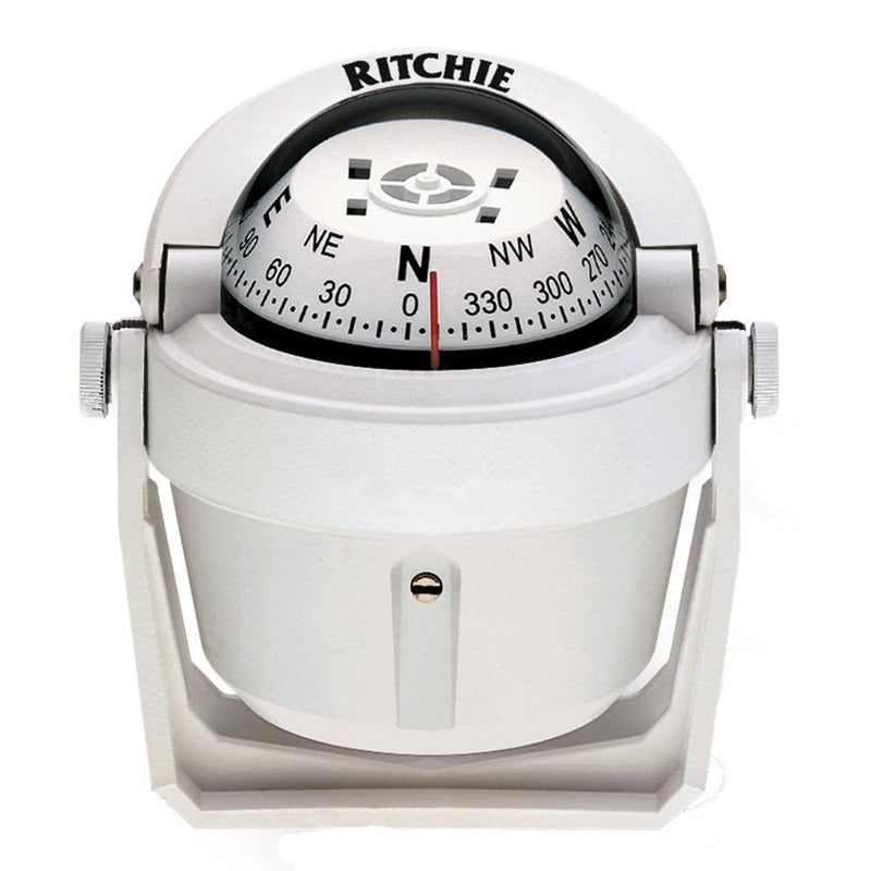Ritchie B-51W Explorer Compass - Bracket Mount - White [B-51W] - Wholesaler Elite LLC