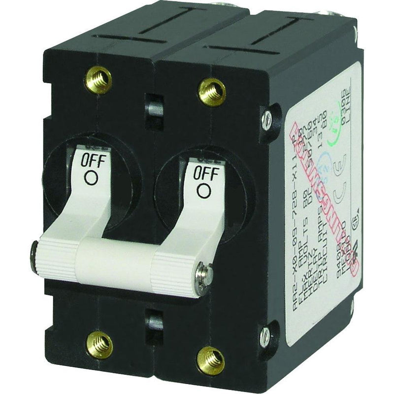 Blue Sea 7233 A-Series Double Pole Toggle - 10AMP - White [7233] - Wholesaler Elite LLC