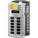 Blue Sea 5026 ST Blade Fuse Block w/Cover - 12 Circuit w/Negative Bus [5026] - Wholesaler Elite LLC