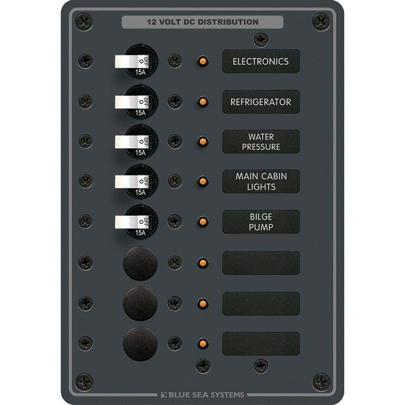 Blue Sea 8023 DC 8 Position Circuit Breaker - White Switches [8023] - Wholesaler Elite LLC