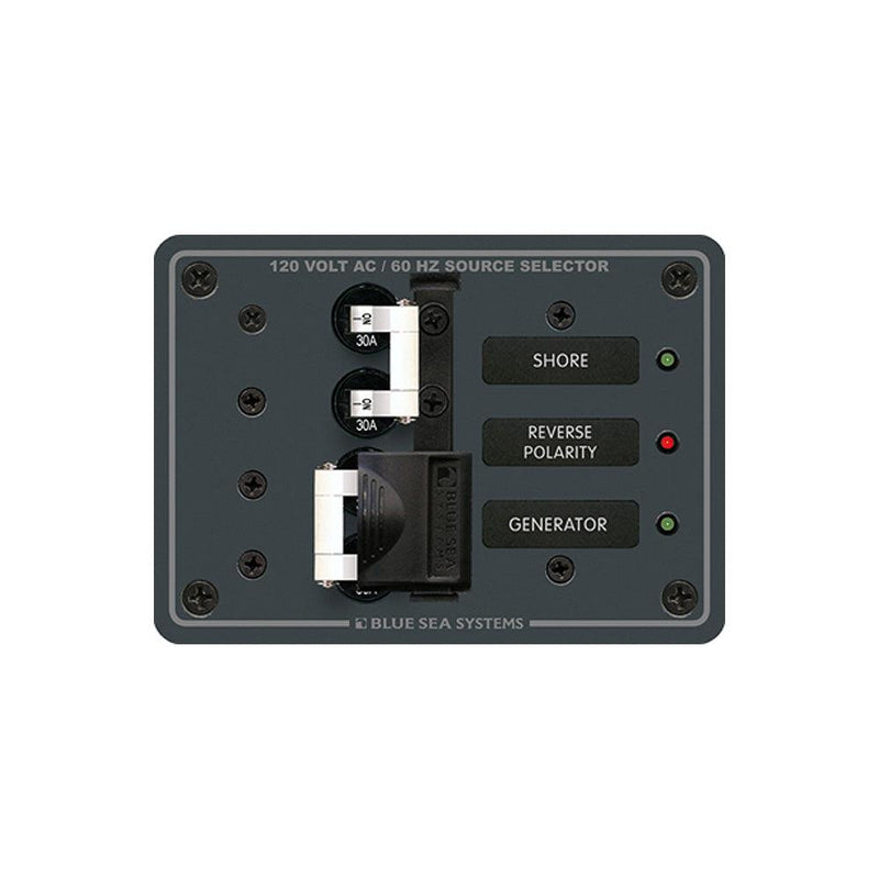 Blue Sea 8032 AC Toggle Source Selector 120V AC - 30AMP - White Switches [8032] - Wholesaler Elite LLC