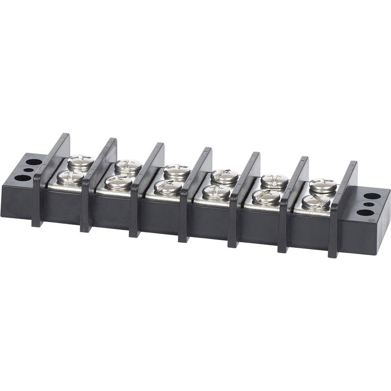 Blue Sea 2606 Terminal Black 65AMP - 6 Circuit [2606] - Wholesaler Elite LLC