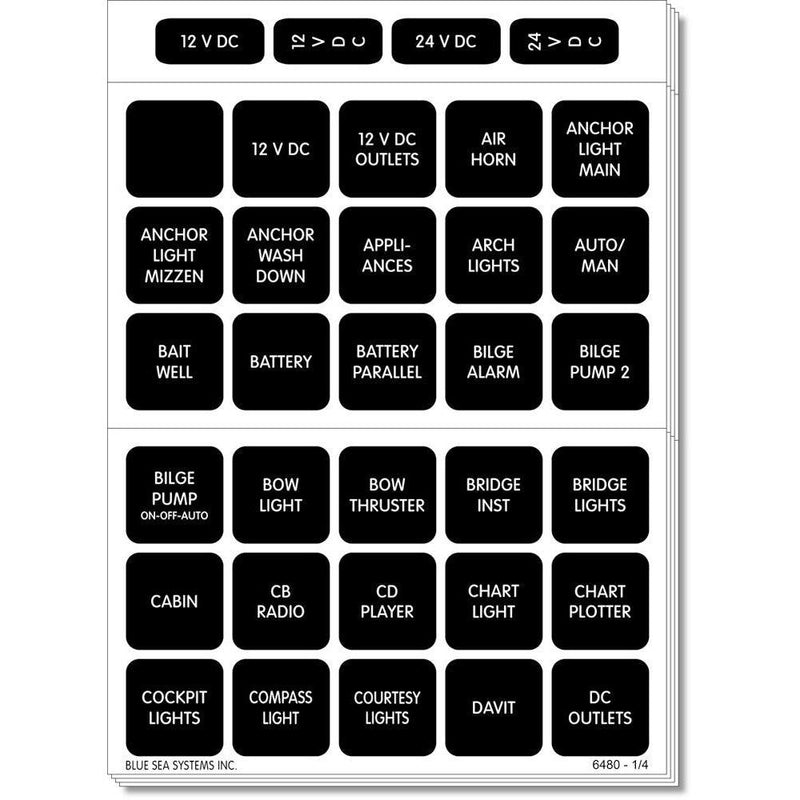 Blue Sea 4217 Square Format Label Set - 120 [4217] - Wholesaler Elite LLC