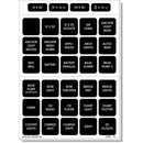 Blue Sea 4218 Square Format Label Set for Battery Management Panels - 30 [4218] - Wholesaler Elite LLC