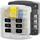 Blue Sea 5028 ST Blade Fuse Block w/ Cover - 6 Circuit without Negative Bus [5028] - Wholesaler Elite LLC