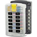Blue Sea 5029 ST Blade Fuse Block w/Cover - 12 Circuit w/o Negative Bus [5029] - Wholesaler Elite LLC