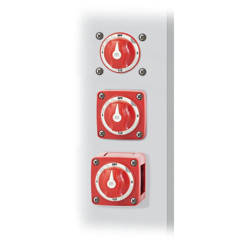 Blue Sea 6007 m-Series (Mini) Battery Switch Selector Four Position Red [6007] - Wholesaler Elite LLC