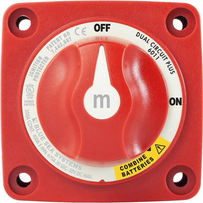 Blue Sea 6011 m-Series (Mini) Battery Switch Dual Circuit Plus [6011] - Wholesaler Elite LLC