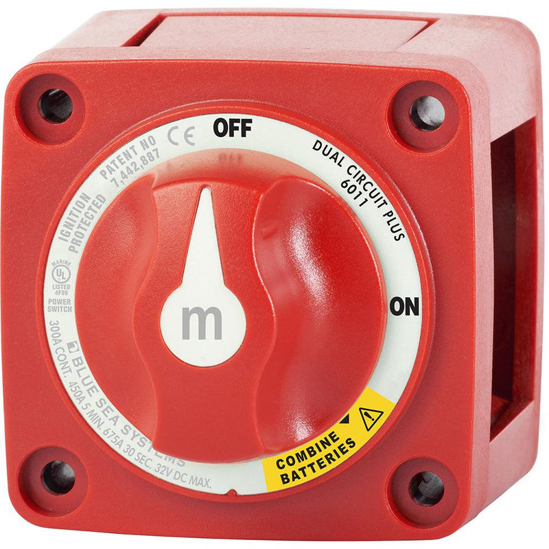 Blue Sea 6011 m-Series (Mini) Battery Switch Dual Circuit Plus [6011] - Wholesaler Elite LLC