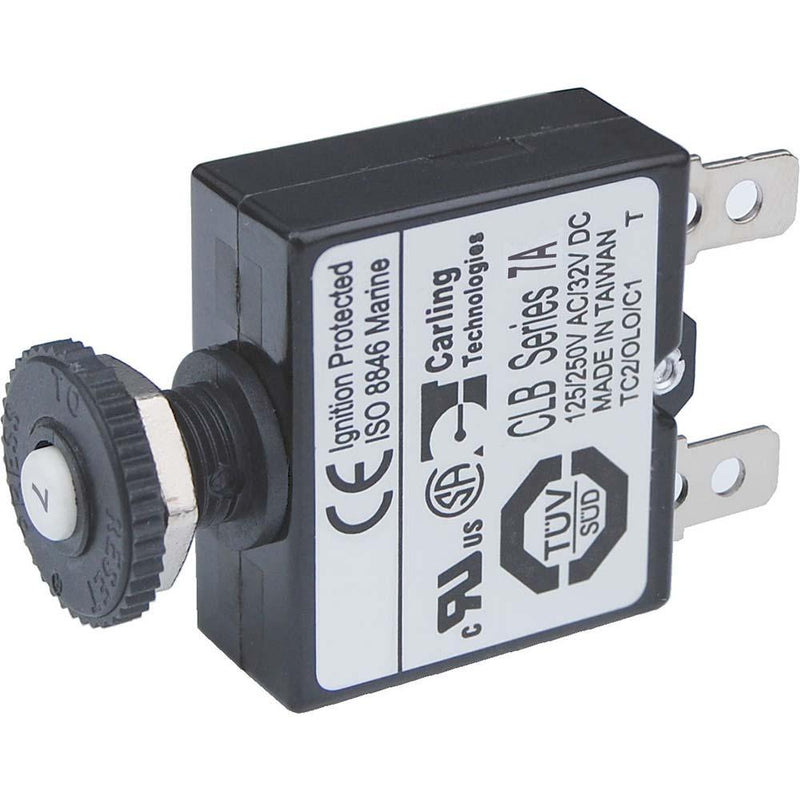 Blue Sea 7053 7A Push Button Thermal with Quick Connect Terminals [7053] - Wholesaler Elite LLC