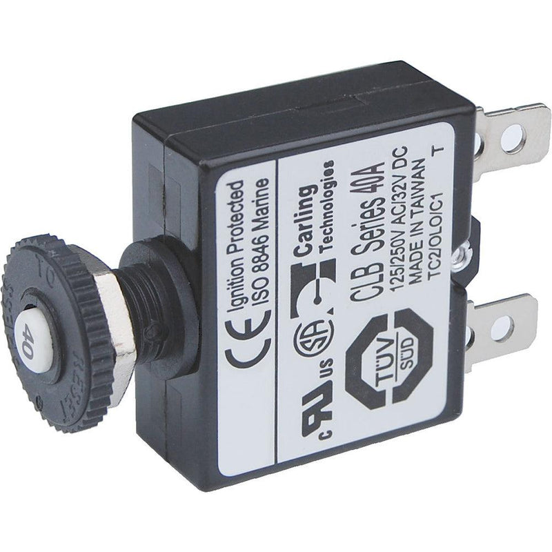 Blue Sea 7061 40A Push Button Thermal with Quick Connect Terminals [7061] - Wholesaler Elite LLC