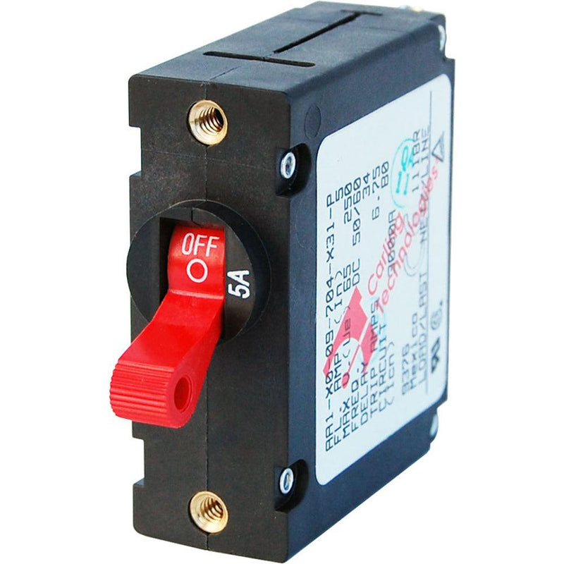 Blue Sea 7201 AC/DC Single Pole Magnetic World Circuit Breaker - 5 AMP [7201] - Wholesaler Elite LLC