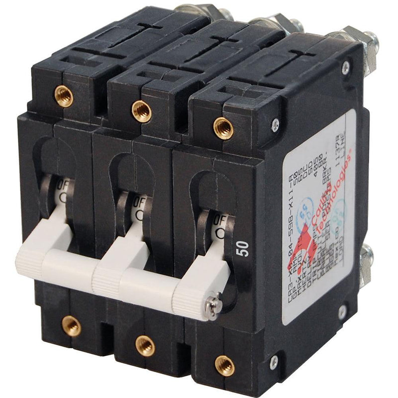 Blue Sea 7287 C-Series Triple Pole Circuit Breaker - 50A [7287] - Wholesaler Elite LLC