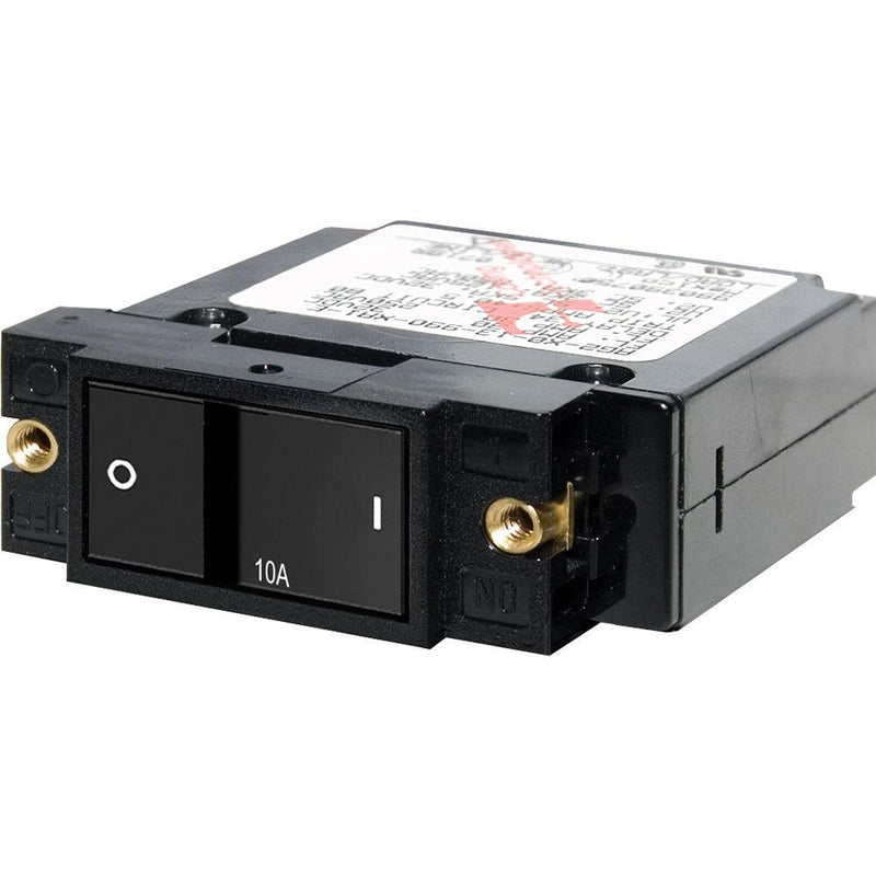 Blue Sea 7402 Single Pole Small Case 2" Flat Rocker Circuit Breaker - 10 Amp [7402] - Wholesaler Elite LLC
