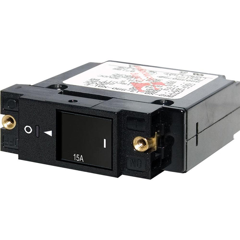 Blue Sea 7428 Single Pole Small Case 2" Slot Reset Rocker Circuit Breaker - 15 Amp [7428] - Wholesaler Elite LLC