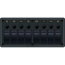 Blue Sea 8371 black 8 position water resistant panel