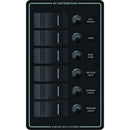 Blue Sea 8373 Water Resistant 6 Position - Black - Vertical Mount Panel [8373] - Wholesaler Elite LLC