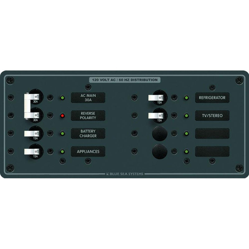 Blue Sea 8412 AC Main + 6 Positions - White [8412] - Wholesaler Elite LLC