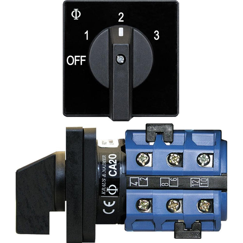 Blue Sea 9010 Switch, AV 120VAC 32A OFF +3 Positions [9010] - Wholesaler Elite LLC