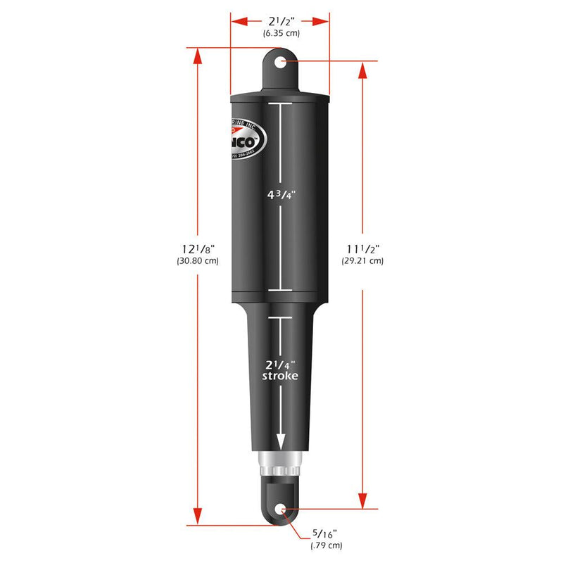 Lenco 101 Standard Actuator - 24V - 2-1/4" Stroke [15061-001] - Wholesaler Elite LLC