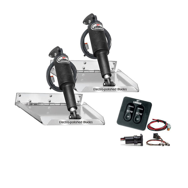 Lenco 12" x 12" Standard Performance Trim Tab Kit w/Standard Tactile Switch Kit 12V [RT12X12] - Wholesaler Elite LLC