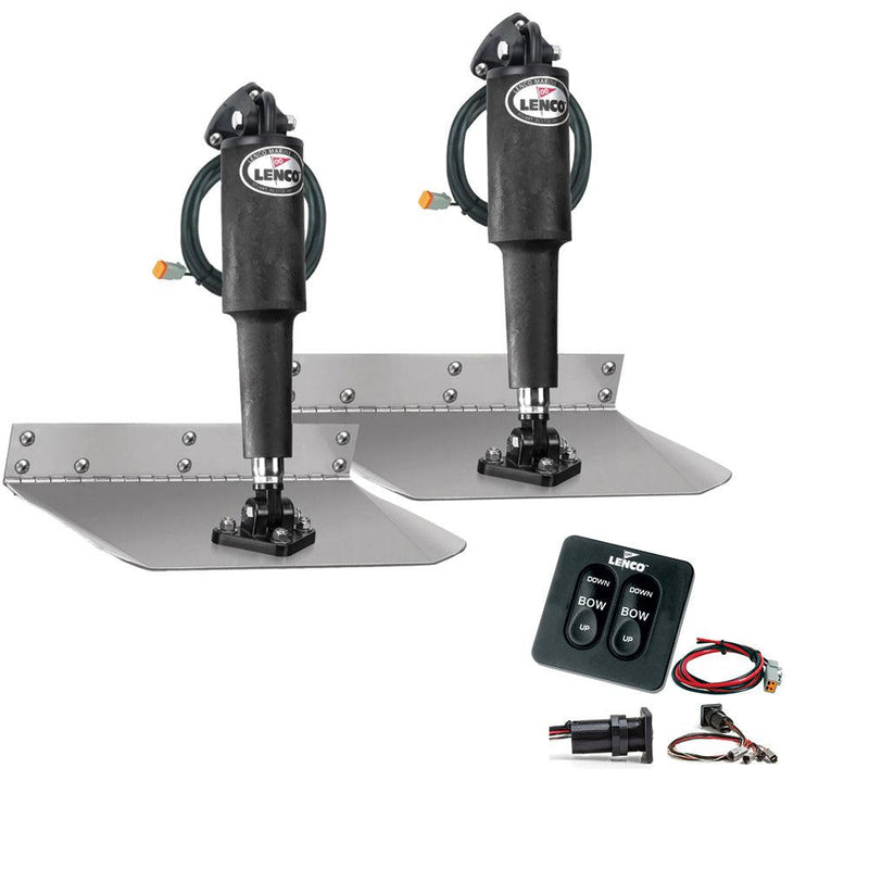 Lenco 9" x 9" Standard Trim Tab Kit w/Standard Tactile Switch Kit 12V [TT9X9] - Wholesaler Elite LLC