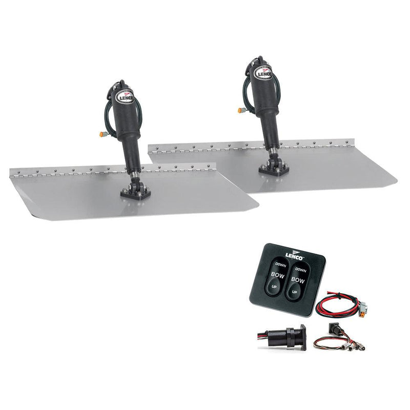 Lenco 12" x 18" Standard Trim Tab Kit w/Standard Tactile Switch Kit 12V [TT12X18] - Wholesaler Elite LLC