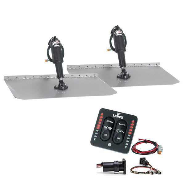 Lenco 12" x 18" Standard Trim Tab Kit w/LED Indicator Switch Kit 12V [TT12X18I] - Wholesaler Elite LLC