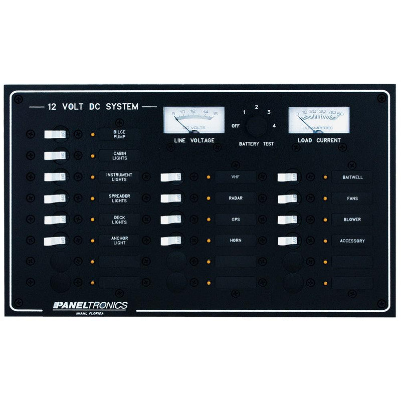 Paneltronics Standard DC 20 Position Breaker Panel & Meter [9973210B] - Wholesaler Elite LLC