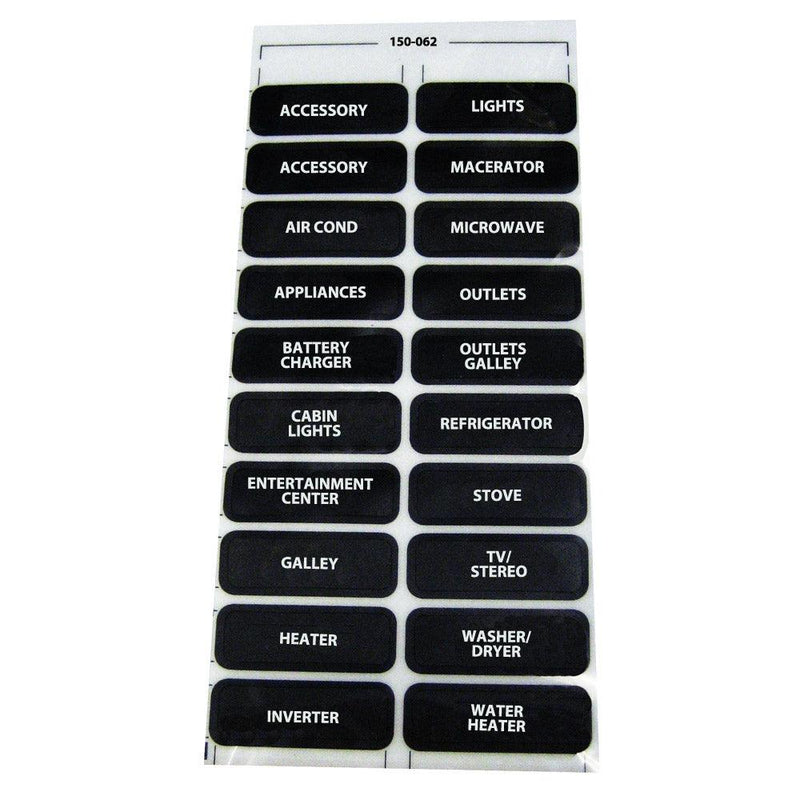 Paneltronics AC-20 Assorted Label Sheet [150-062] - Wholesaler Elite LLC