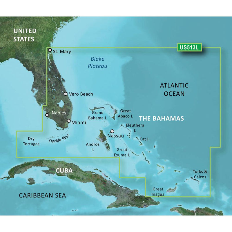 Garmin BlueChart g3 Vision HD - VUS513L - Jacksonville - Bahamas - microSD/SD [010-C0742-00] - Wholesaler Elite LLC
