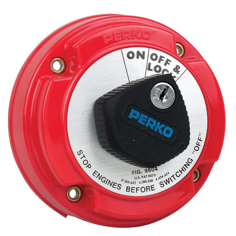 Perko Medium Duty Main Battery Disconnect Switch w/Alternator Field Disconnect & Key Lock [9604DP] - Wholesaler Elite LLC