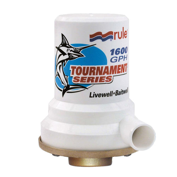 Rule Tournament Series Bronze Base 1600 GPH Livewell Pump [209B] - Wholesaler Elite LLC